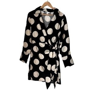 H&M Conscious Choice Polka Dot Wrap Dress - size small, new with tags
